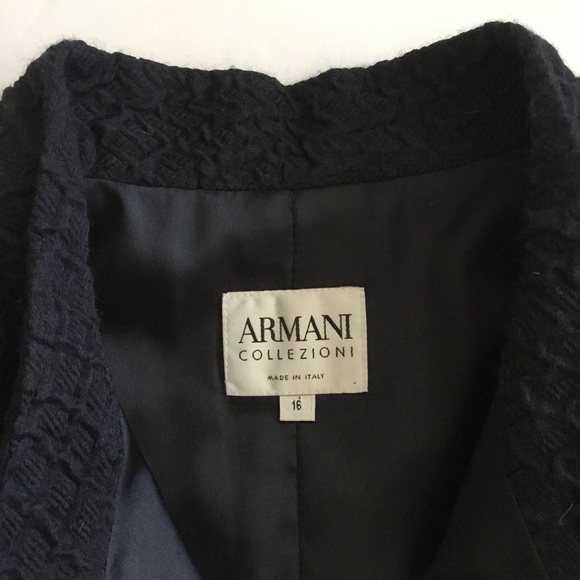 Armani Collezioni Blazer Black Made in Italy Size 16 - Picture 6 of 10